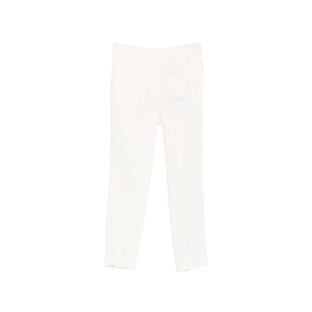 Marella Women's White Mlmcaro Cropped Trousers - Cropped Trousers - Xs - Trousers