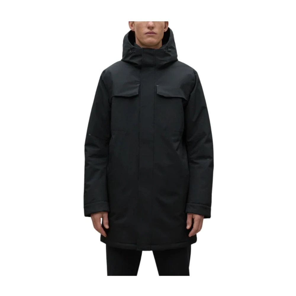 Ecoalf Waterbestendige Polyesterjas met Modern Ontwerp Black Heren