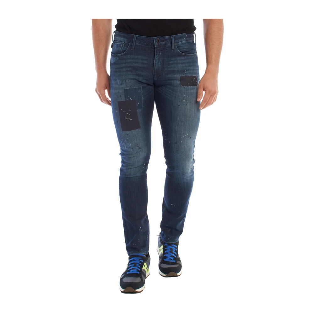 Emporio Armani Slim Fit Stretch Jeans Blue Heren
