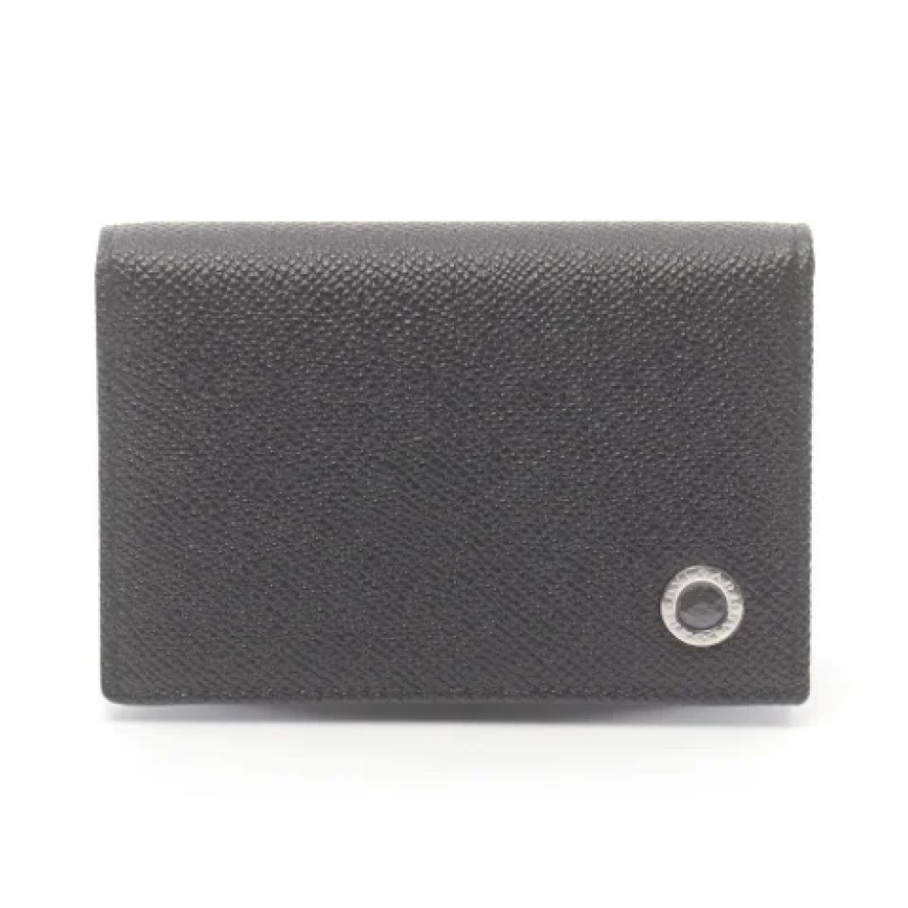 Bvlgari Vintage Pre-owned Leather wallets Black Dames