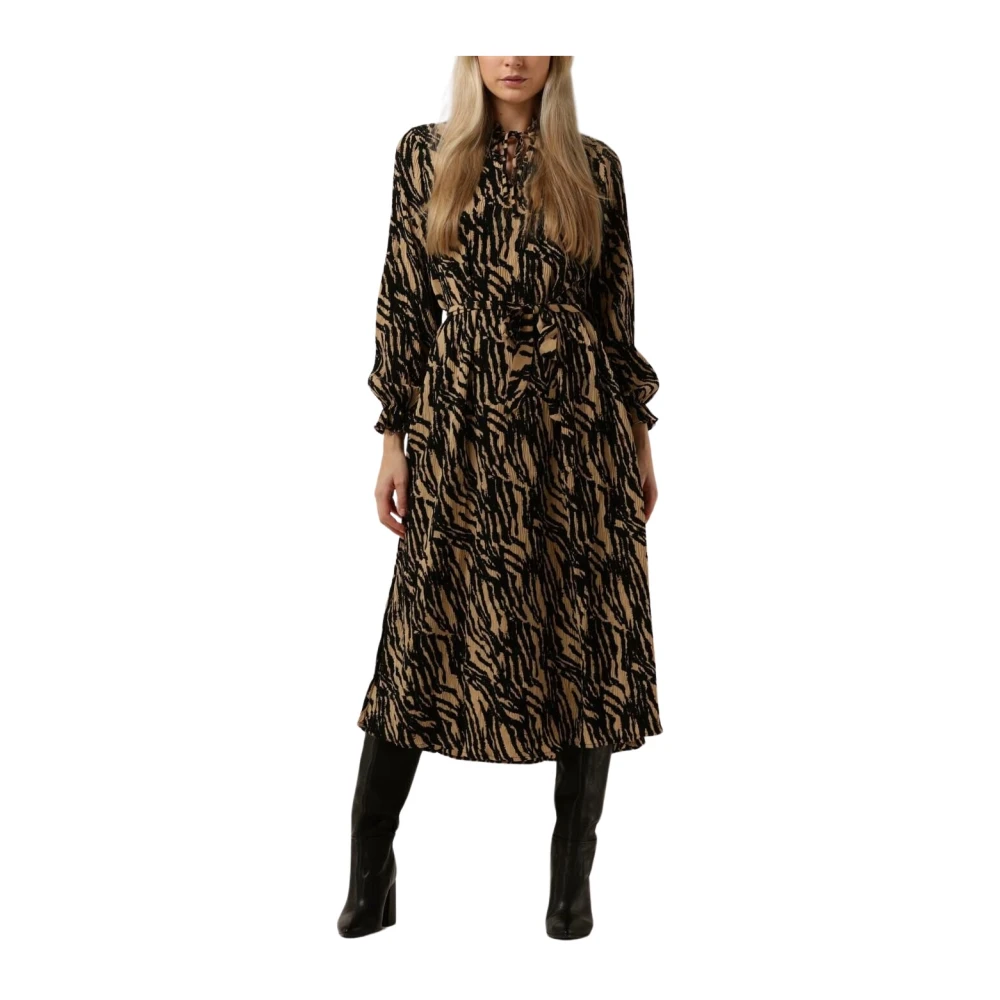 Moves Beige Midi Jurk Lavisa 2608 Multicolor Dames
