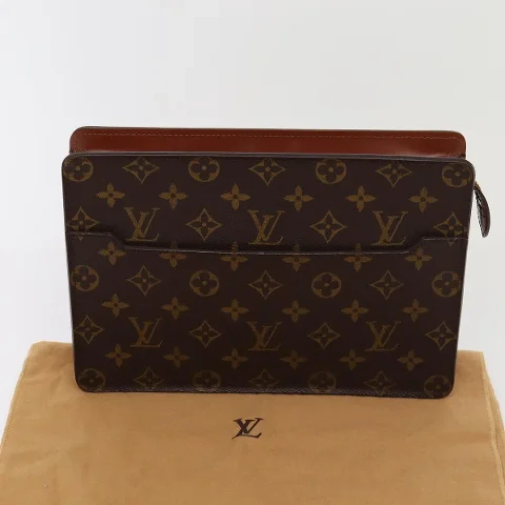 Louis Vuitton Vintage Pre-owned Canvas clutches Brown Dames