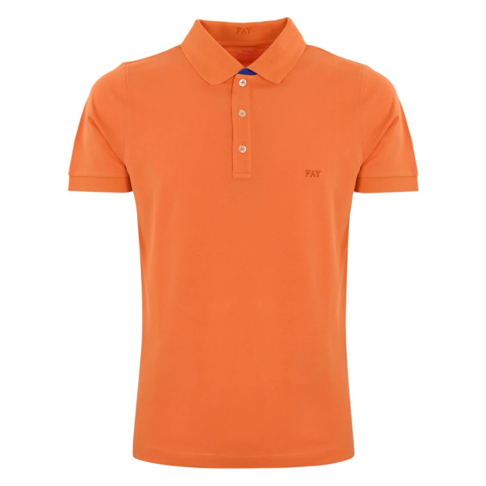 Fay Polo Shirts Orange Heren