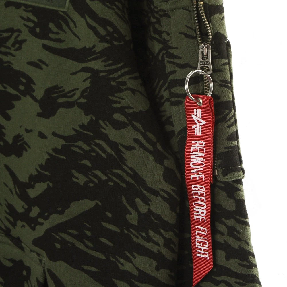 alpha industries Groene Camo Brushstroke Hoodie Stijlvol Green Heren