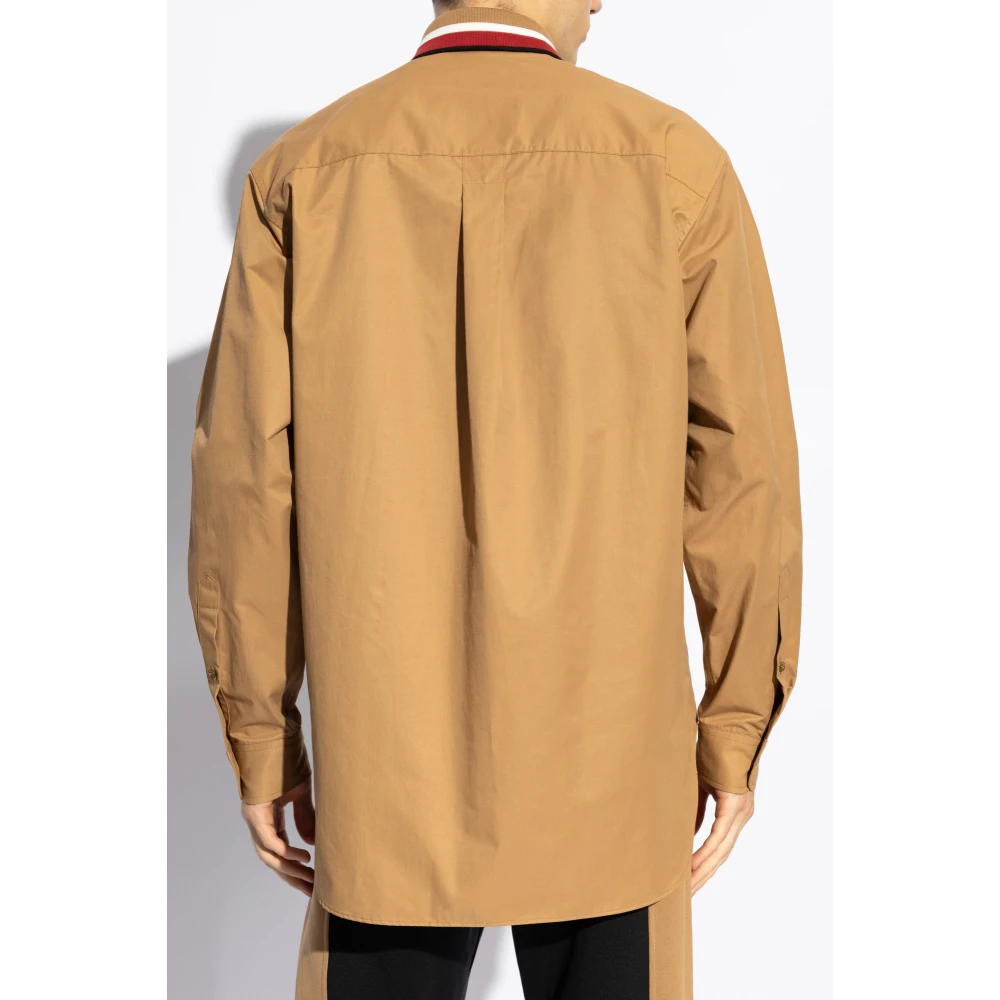 Moschino Shirt met logo Brown Heren