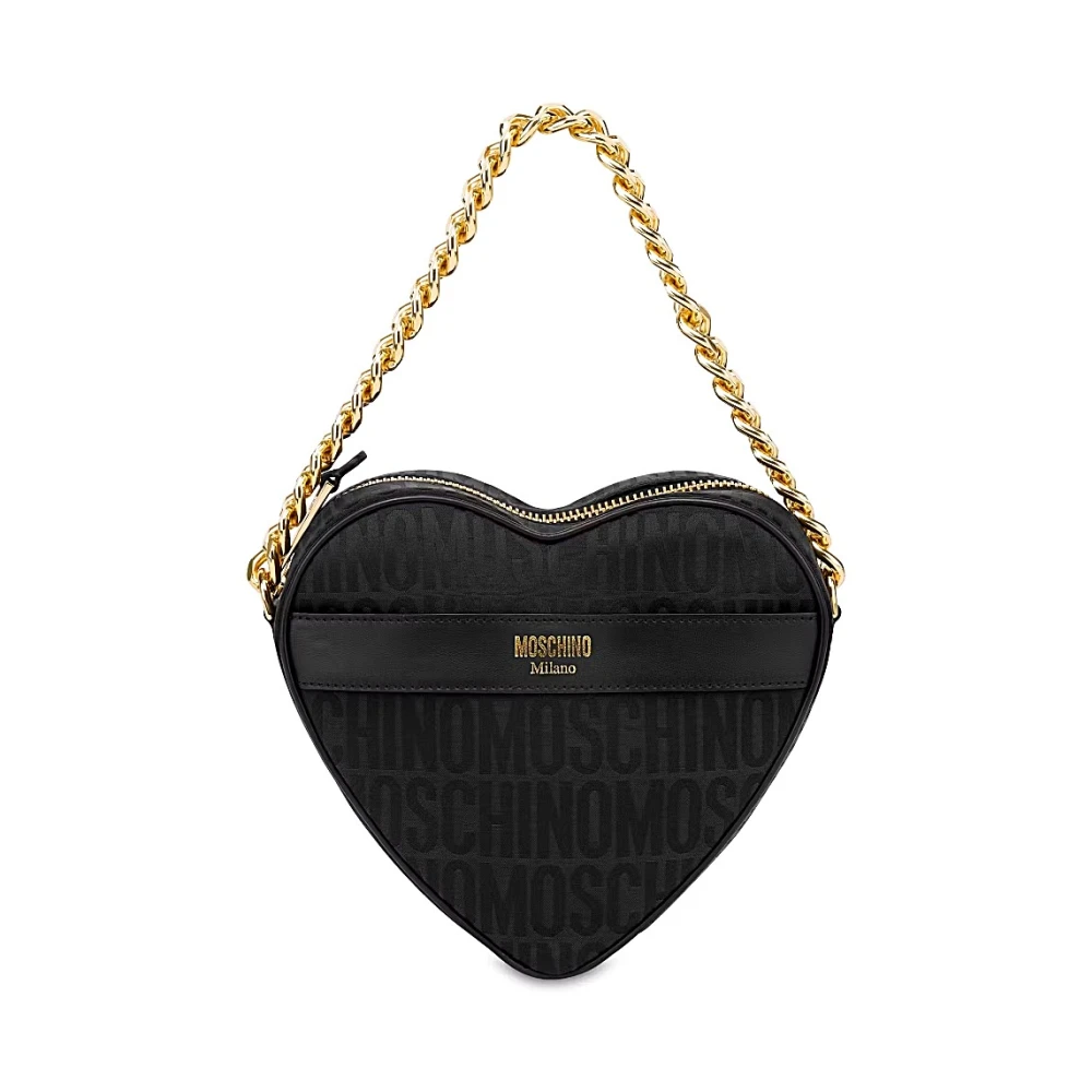 Moschino Stijlvolle Leren Tas Black Dames