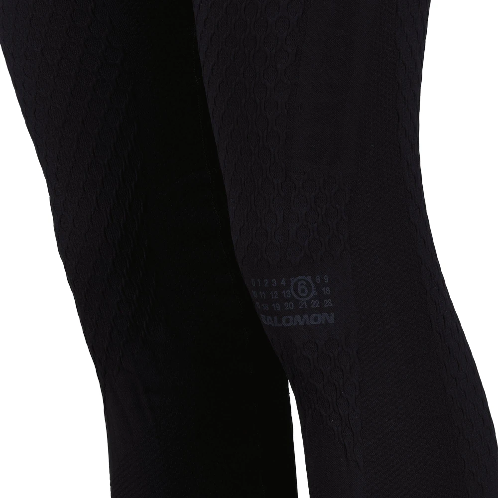 MM6 Maison Margiela Zwarte Legging Samenwerking Salomon 2024 Collectie Black Dames