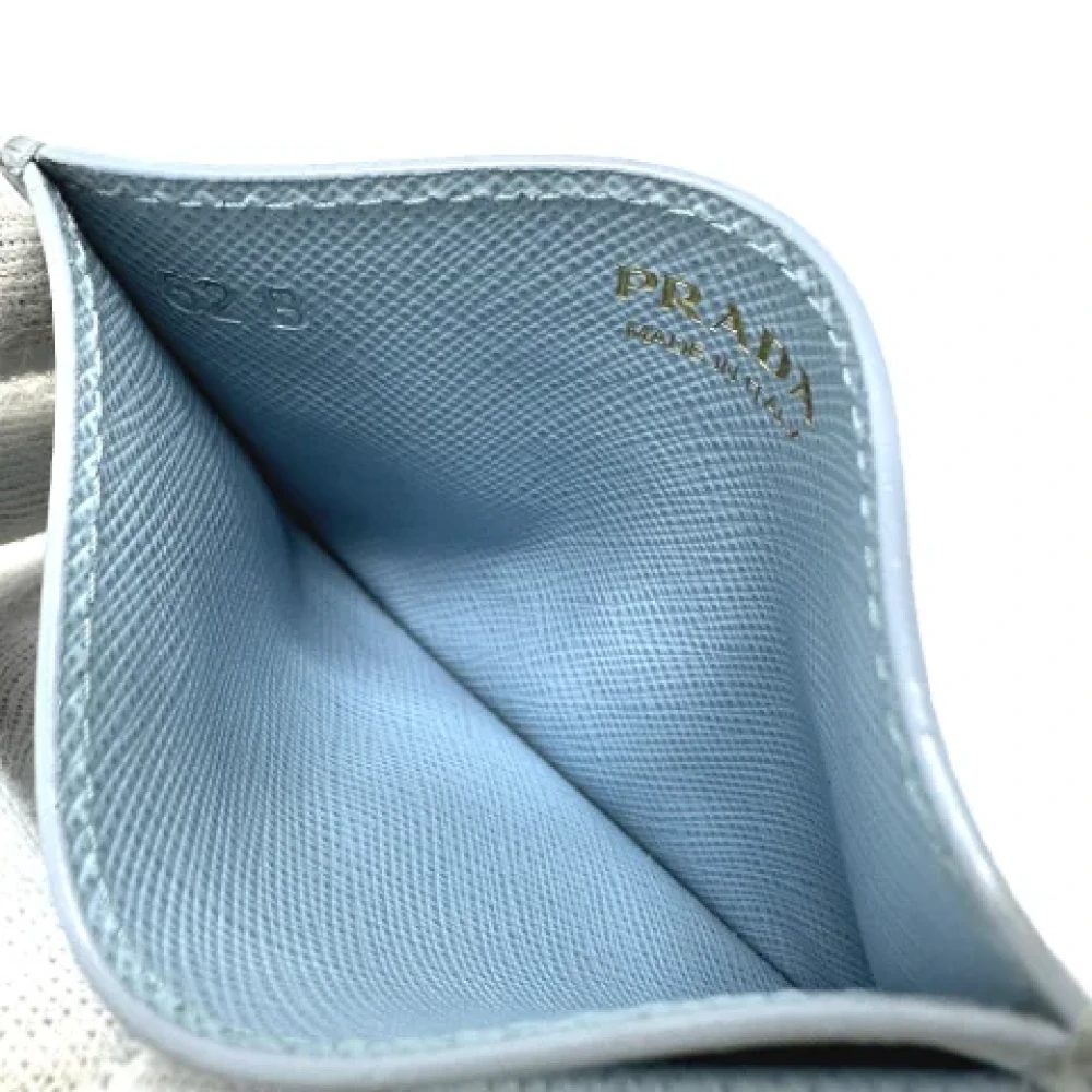 Prada Vintage Pre-owned Leather wallets Blue Dames