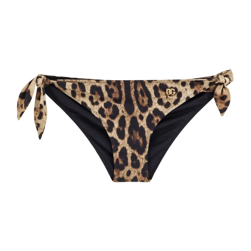 Dolce & Gabbana Women's Brown Animalier Print Bikini Bottoms - Bikinis - Xl - Swimwear