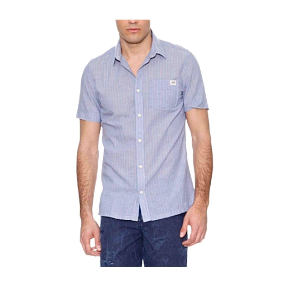 Pepe Jeans Men's Blue Shirt - Short Sleeve Shirts - S - Shirts