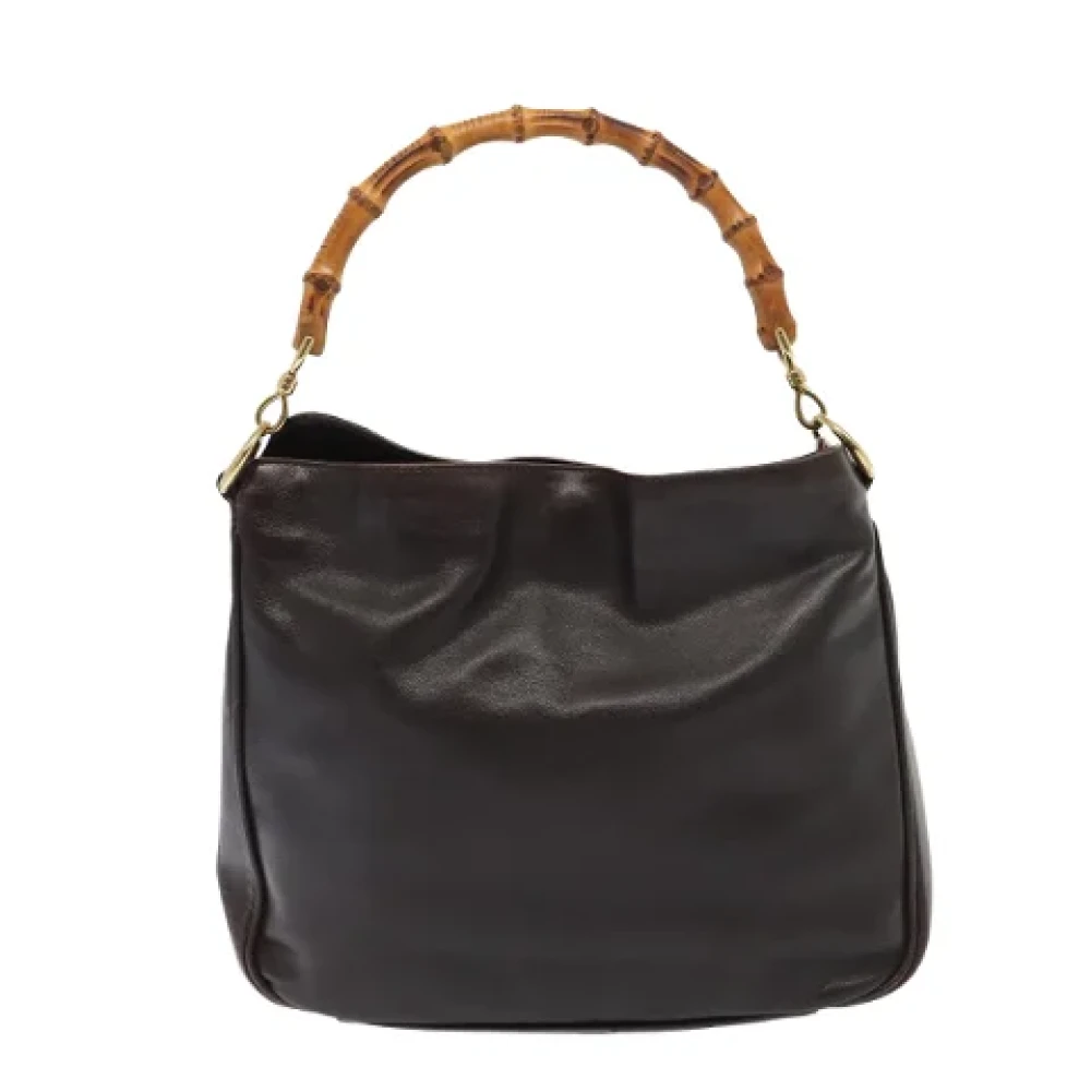 Gucci Vintage Pre-owned Leather gucci-bags Brown Dames