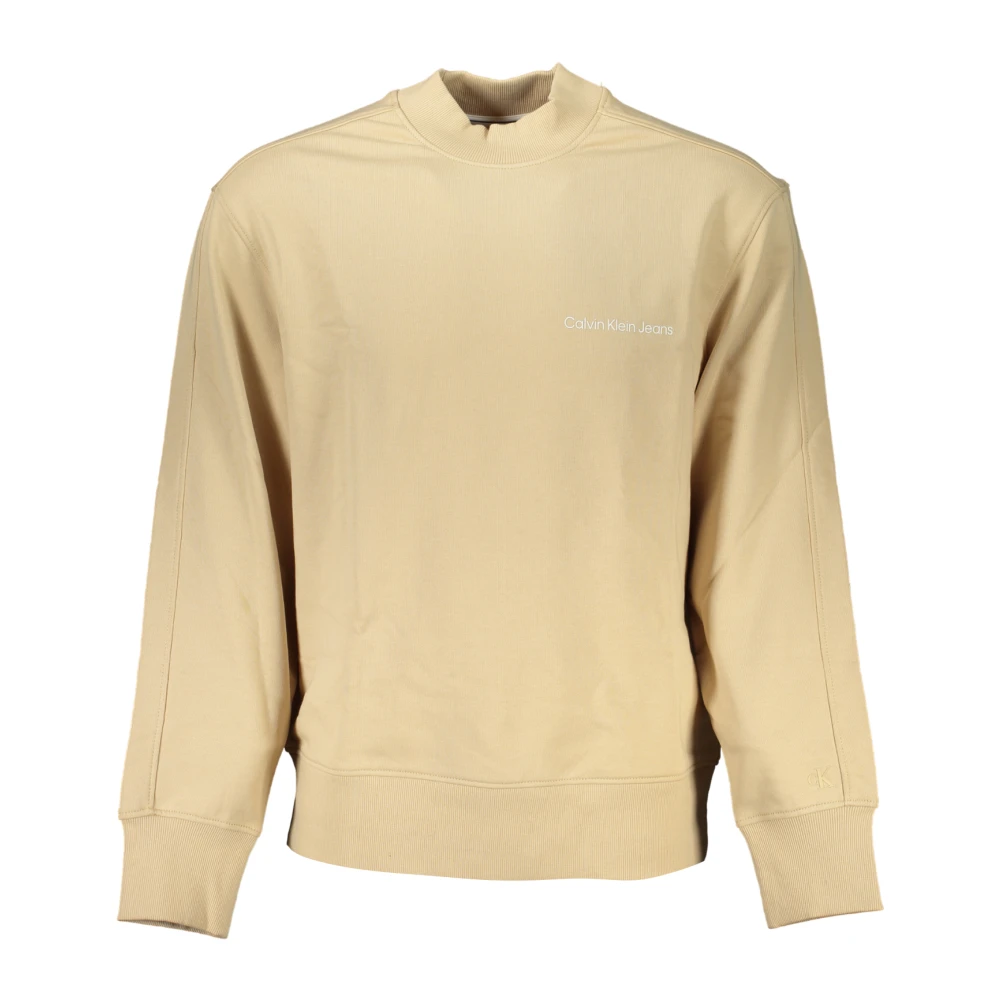 Calvin Klein Men's Beige Long Sleeve Sweatshirt