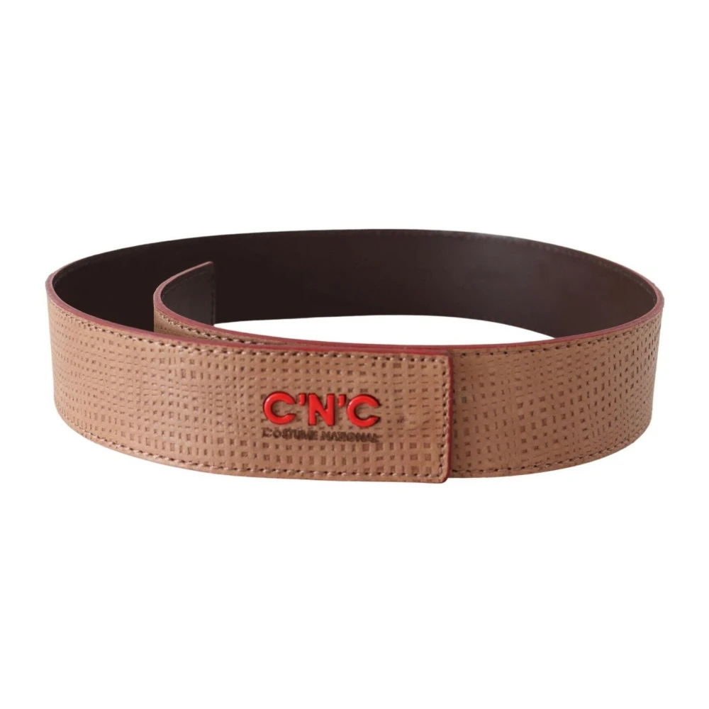 Costume National Women's Beige Italian Leather Fashion Waist Belt