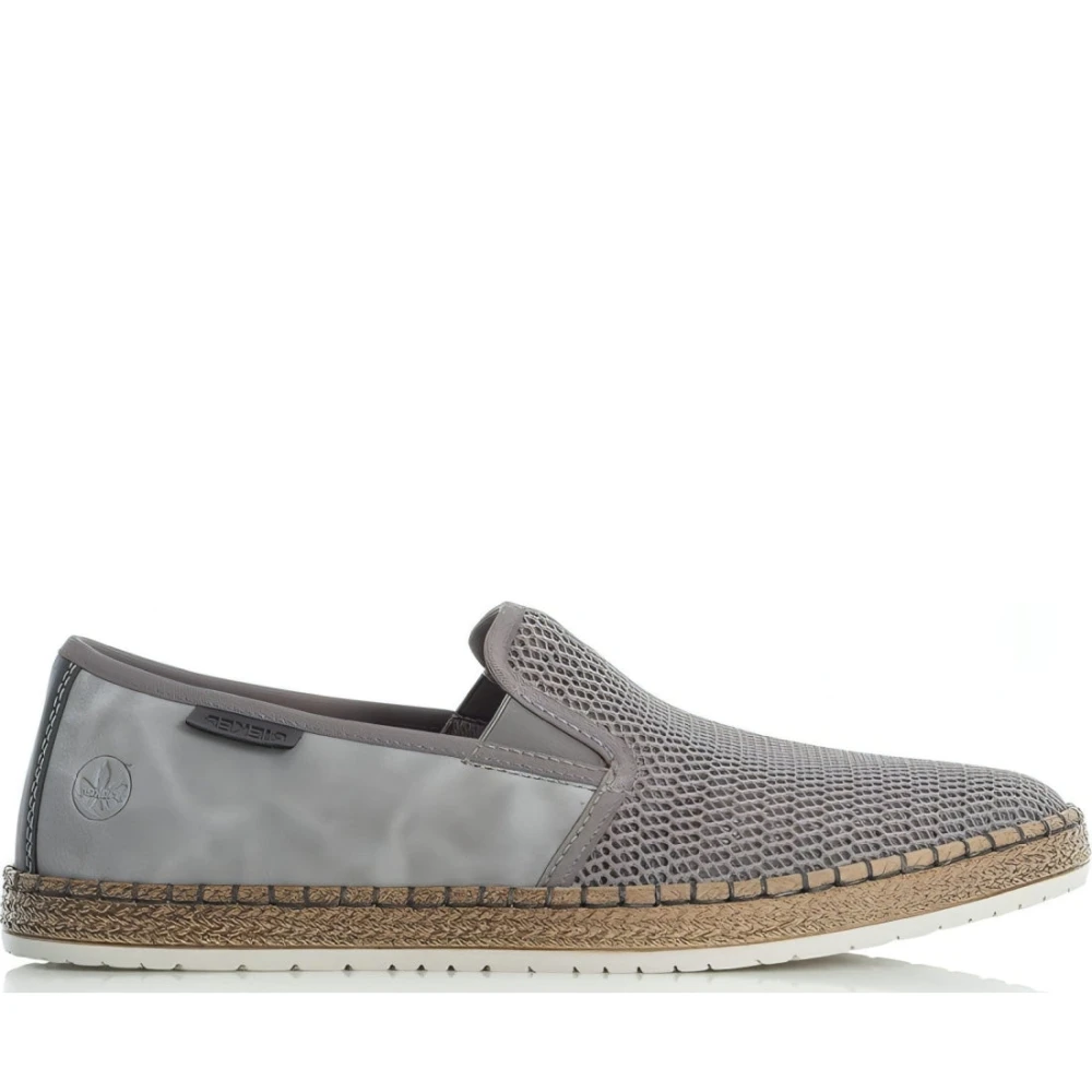 Rieker Men's Gray Espadrilles, 12 Uk, Grey Espadrilles