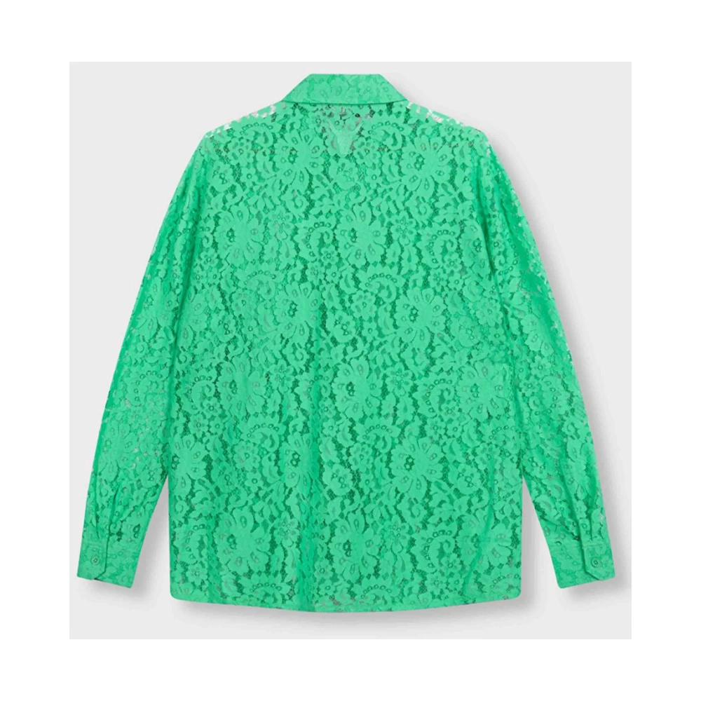 Alix The Label Kant Blouse Green Dames