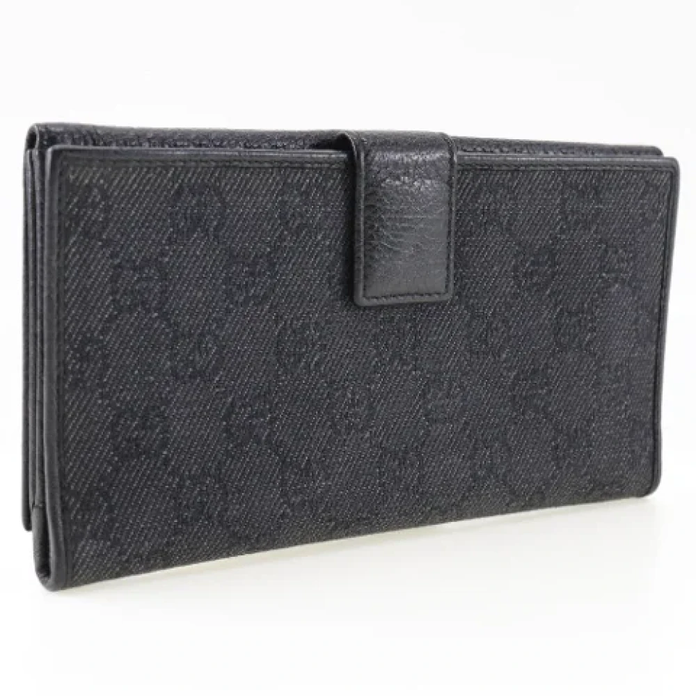 Gucci Vintage Pre-owned Canvas wallets Black Dames