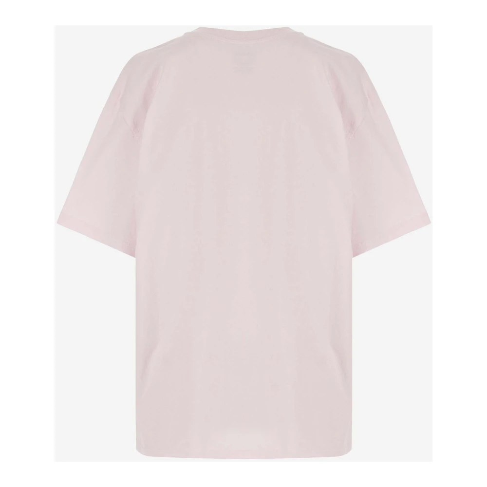 Martine Rose Grafische Print Katoenen T-Shirt Roze Pink Heren