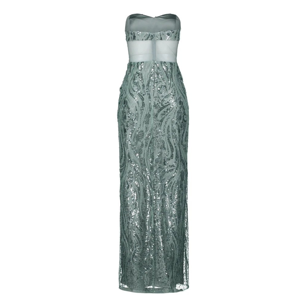Vera Mont Pailletten Maxi Avondjurk Gray Dames