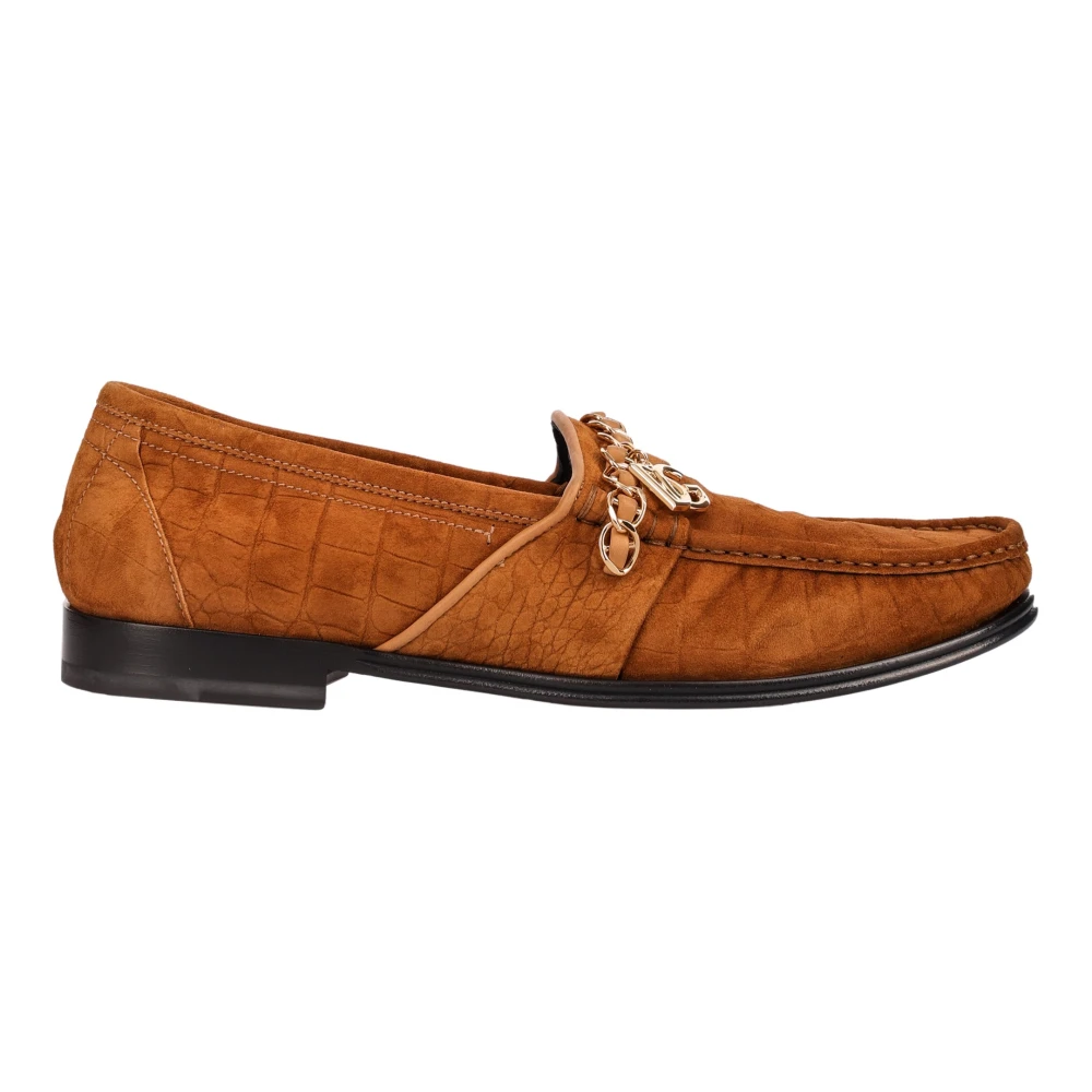 Dolce & Gabbana Brun Läderloafers