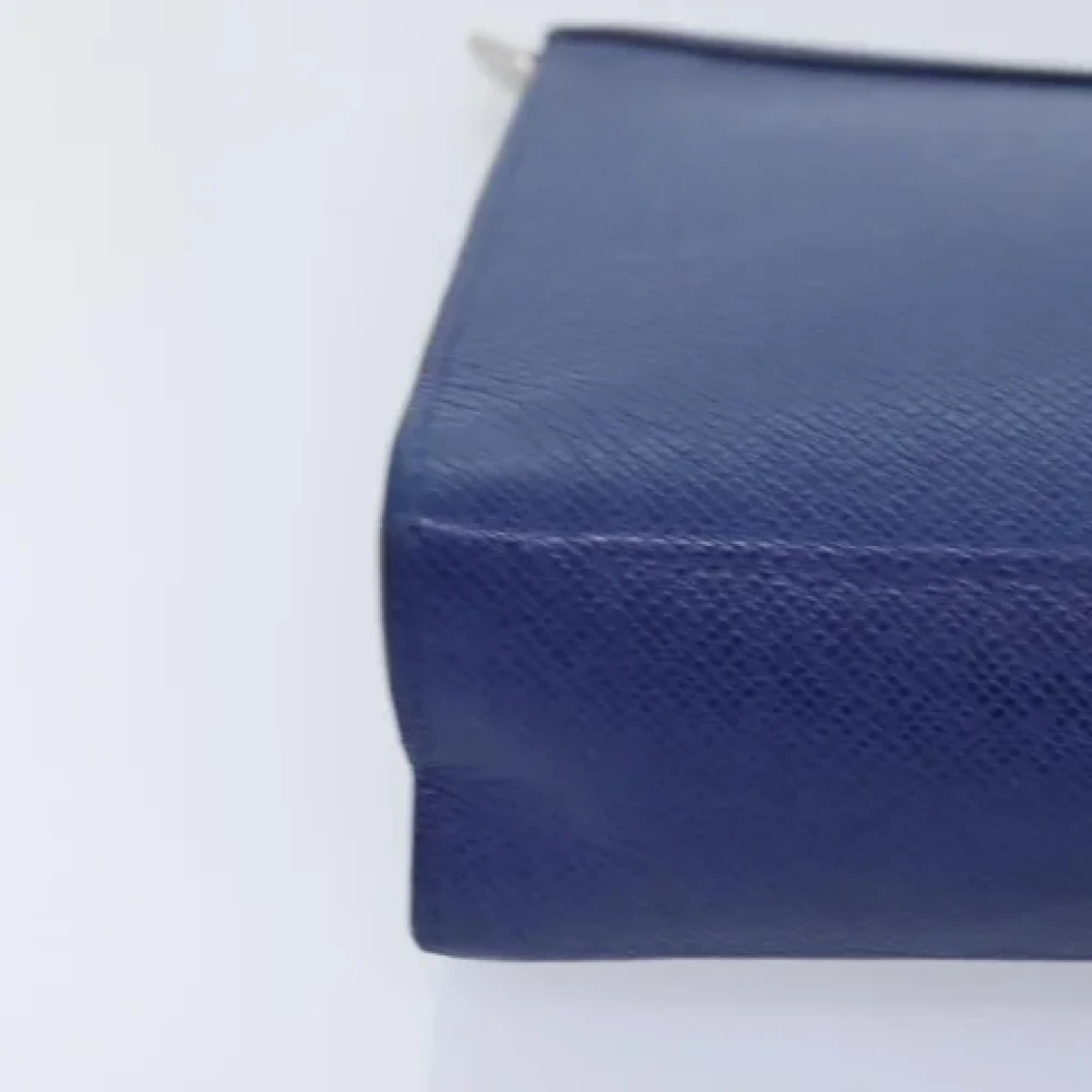 Louis Vuitton Vintage Pre-owned Leather clutches Blue Dames