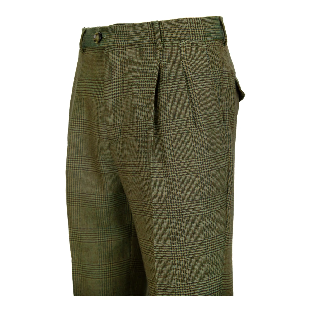 PT Torino Heren wollen broek knoop rits Green Heren