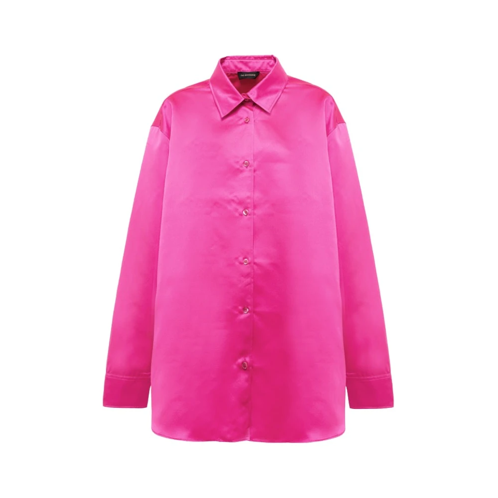 Andamane Georgiana Satijnen Shirt Gemaakt in Italië Pink Dames
