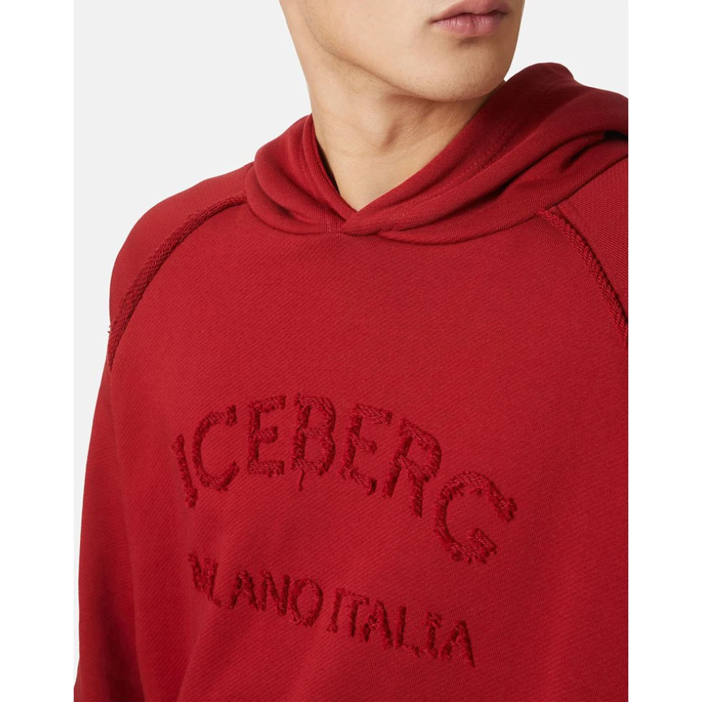 Iceberg Sweatshirt met capuchon en logo Red Heren