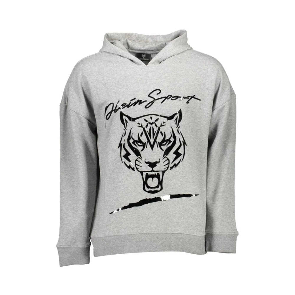 Plein Sport Men's Gray Cotton Sweater Hoodie