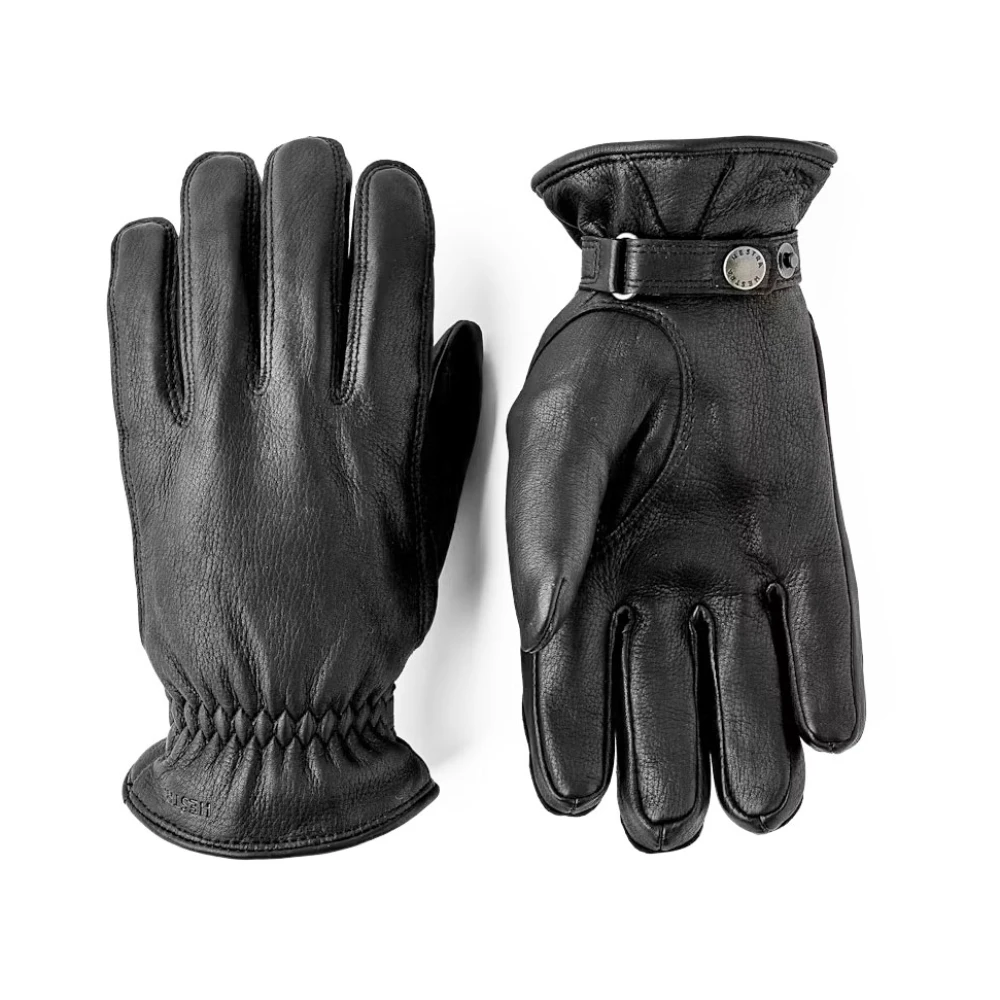 Hestra Winterhandschoenen Leer Wol Polyester Black Unisex