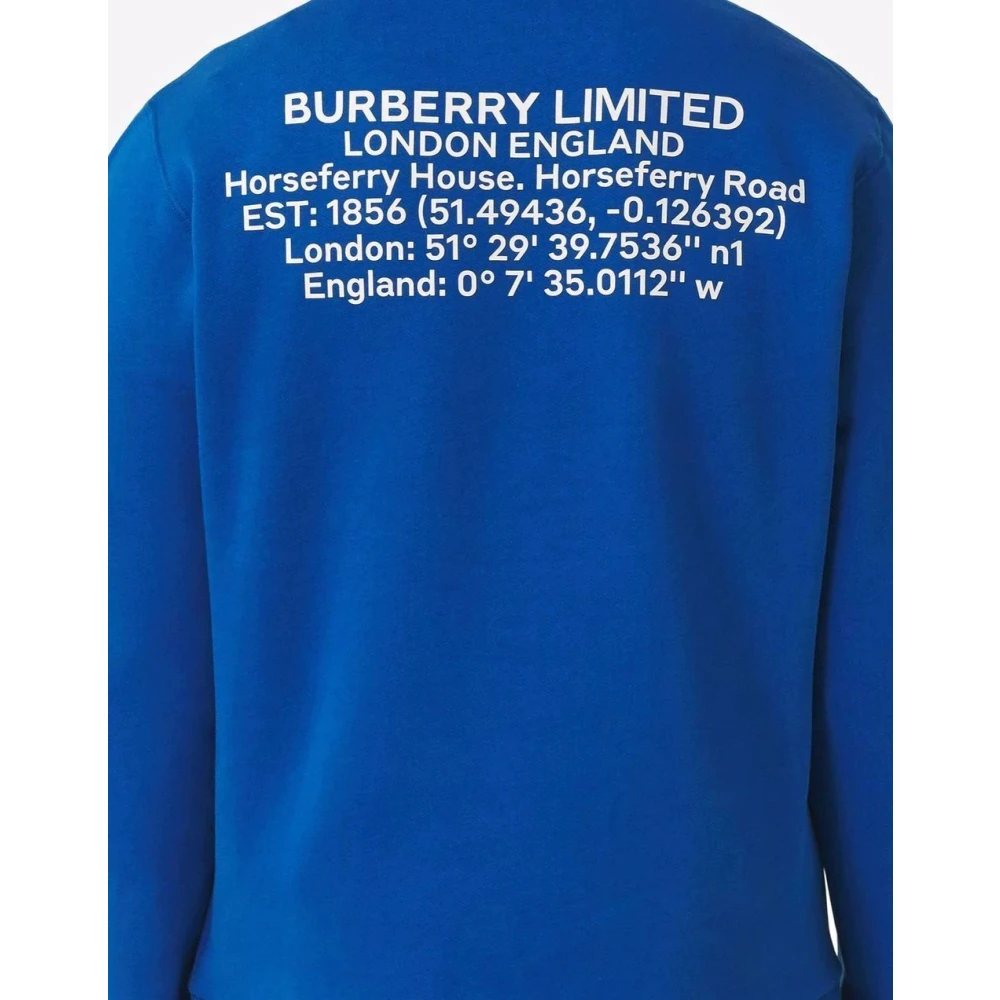 Burberry Round-neck Knitwear Blue Heren