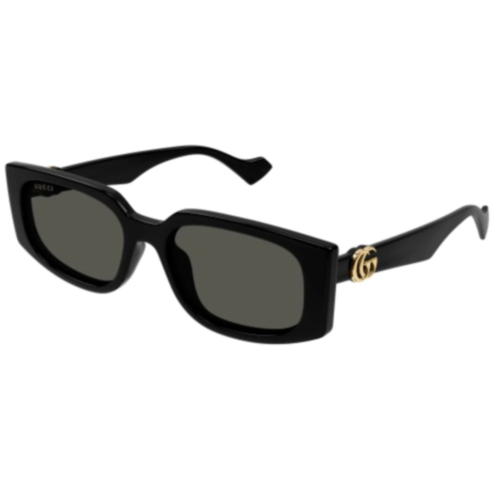 Gucci Unisex Black Sunglasses, 55 Mm, Squared Sunglasses