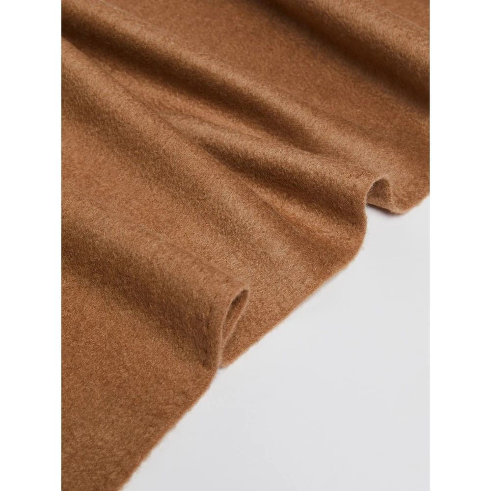 Max Mara Luxe Kamelenwol Rechthoekige Sjaal Beige Dames