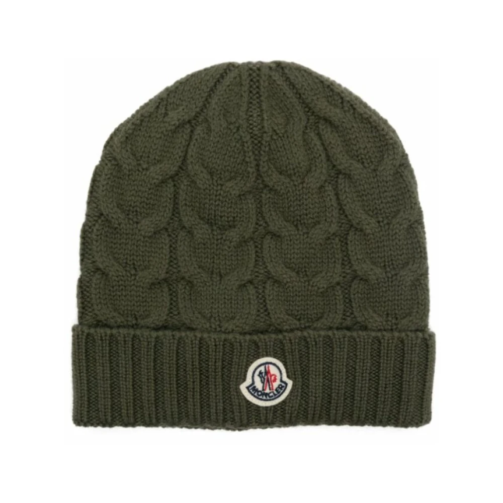 Moncler Barn Olivgrön Ull Mössa Green, Pojke