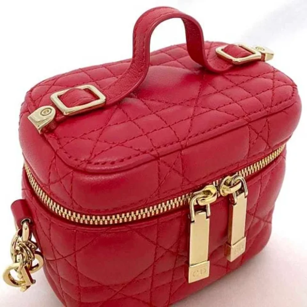 Dior Vintage Pre-owned Leather dior-bags Red Dames