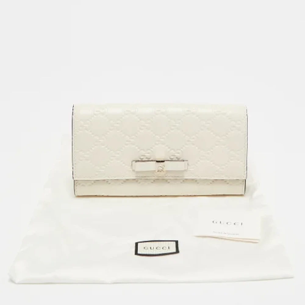 Gucci Vintage Pre-owned Leather wallets White Dames