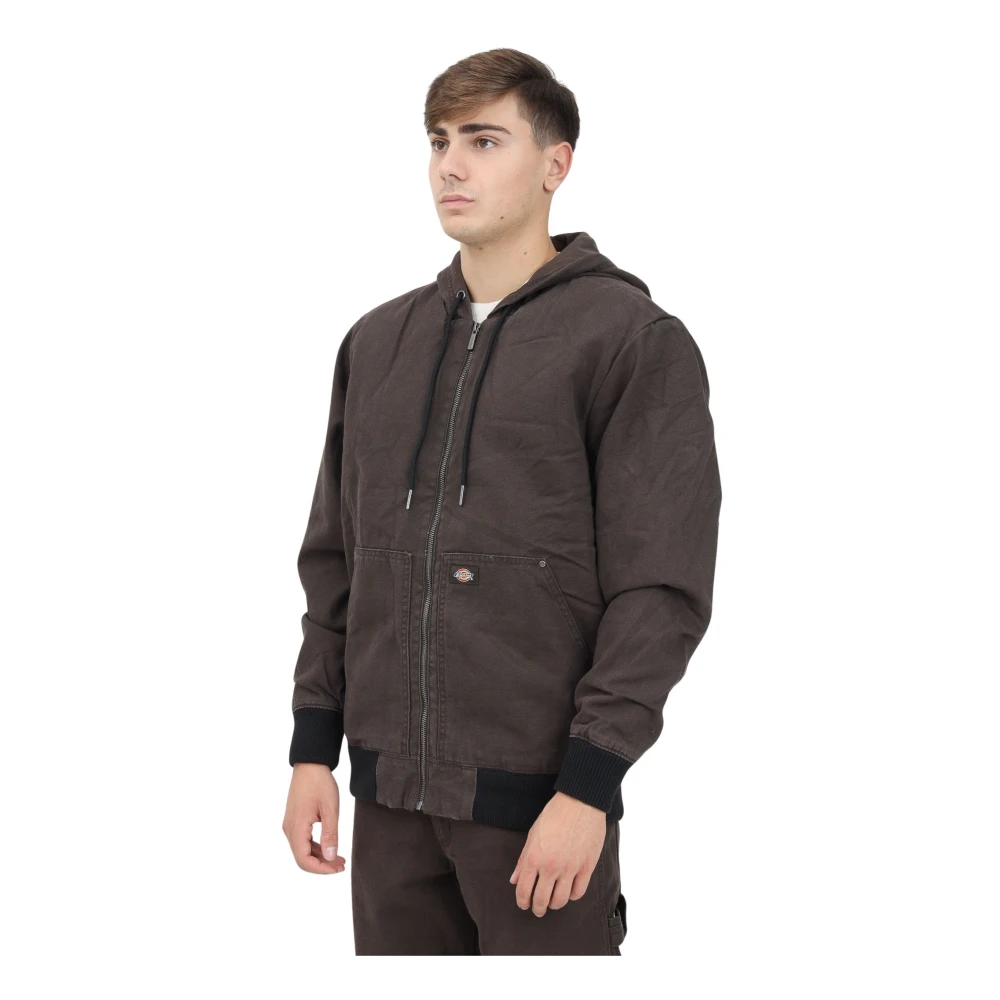 Dickies Canvas Hoodie Jas Bruin Heren Brown Heren