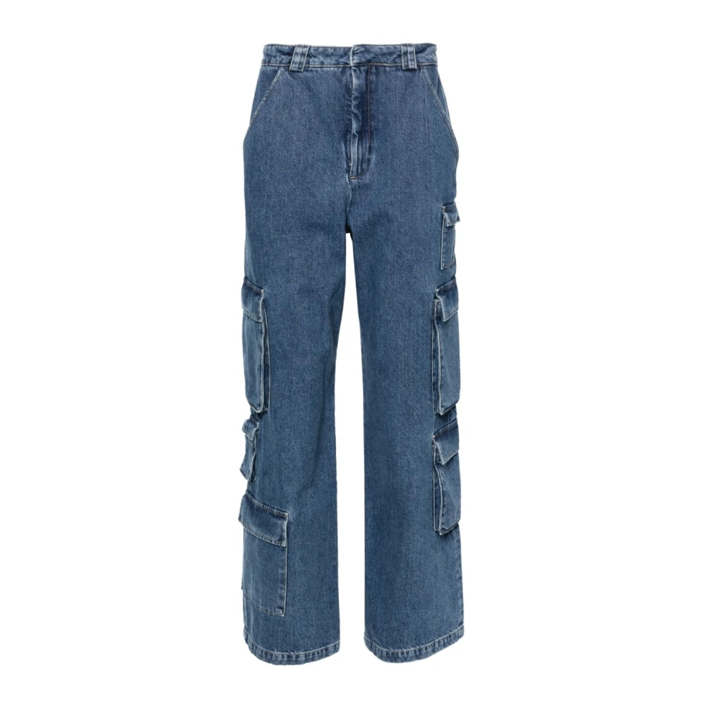 Axel Arigato Cargo Jeans met Mismatched Zakken Blue Dames