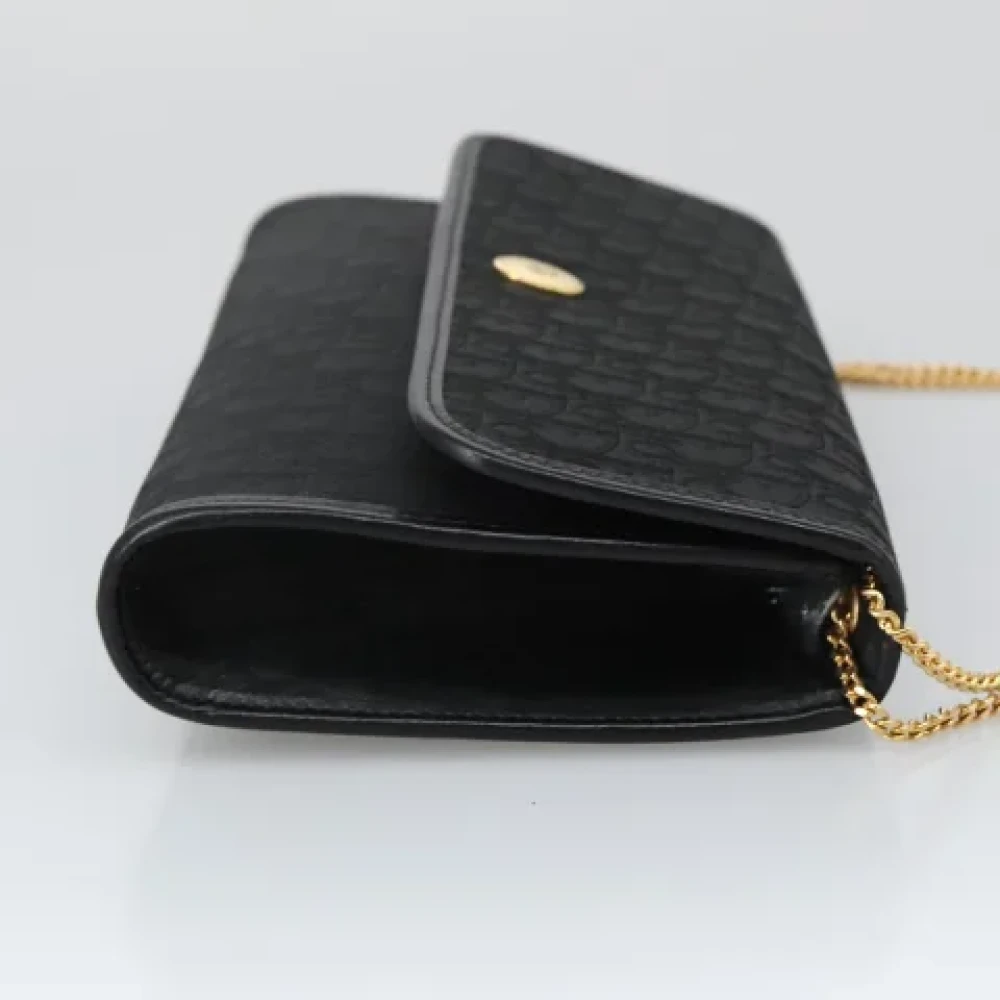 Dior Vintage Pre-owned Canvas shoulder-bags Black Dames