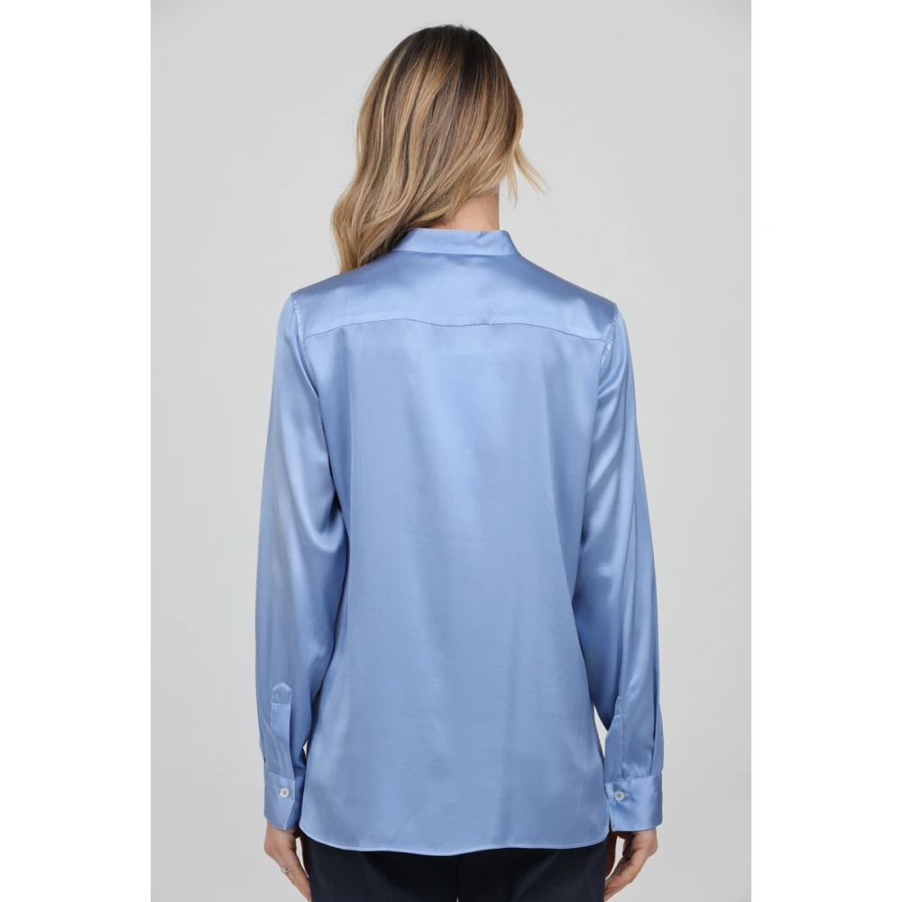 Caliban Lange mouwen overhemd Blue Dames