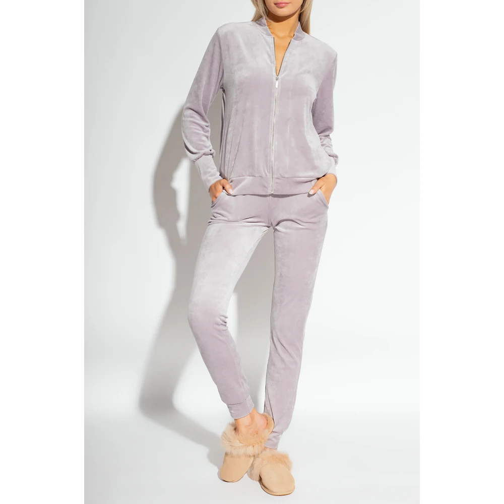 Hanro Velours sweatshirt Purple Dames
