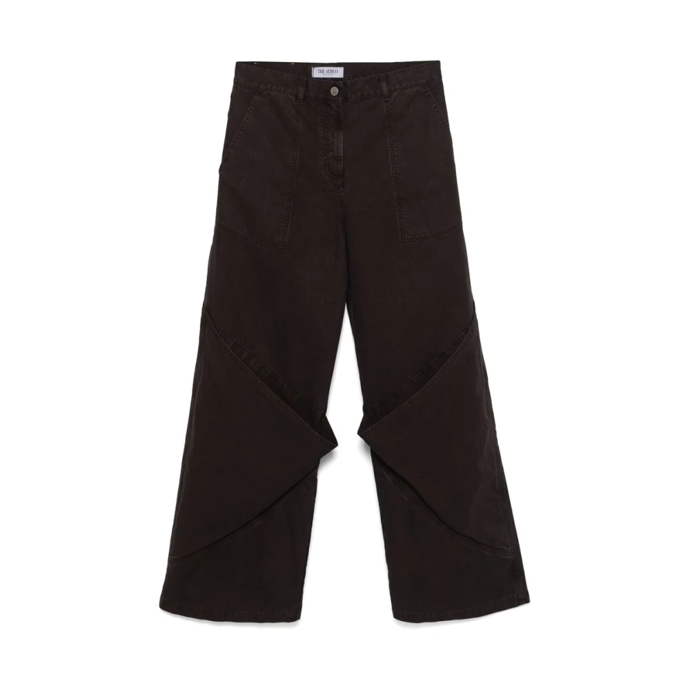 The Attico Koffiebruine Jeans met Zakken Brown Dames
