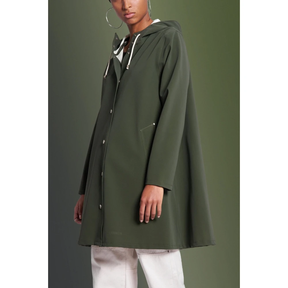 Stutterheim A-lijn Waterdichte Regenjas voor Vrouwen Green Dames