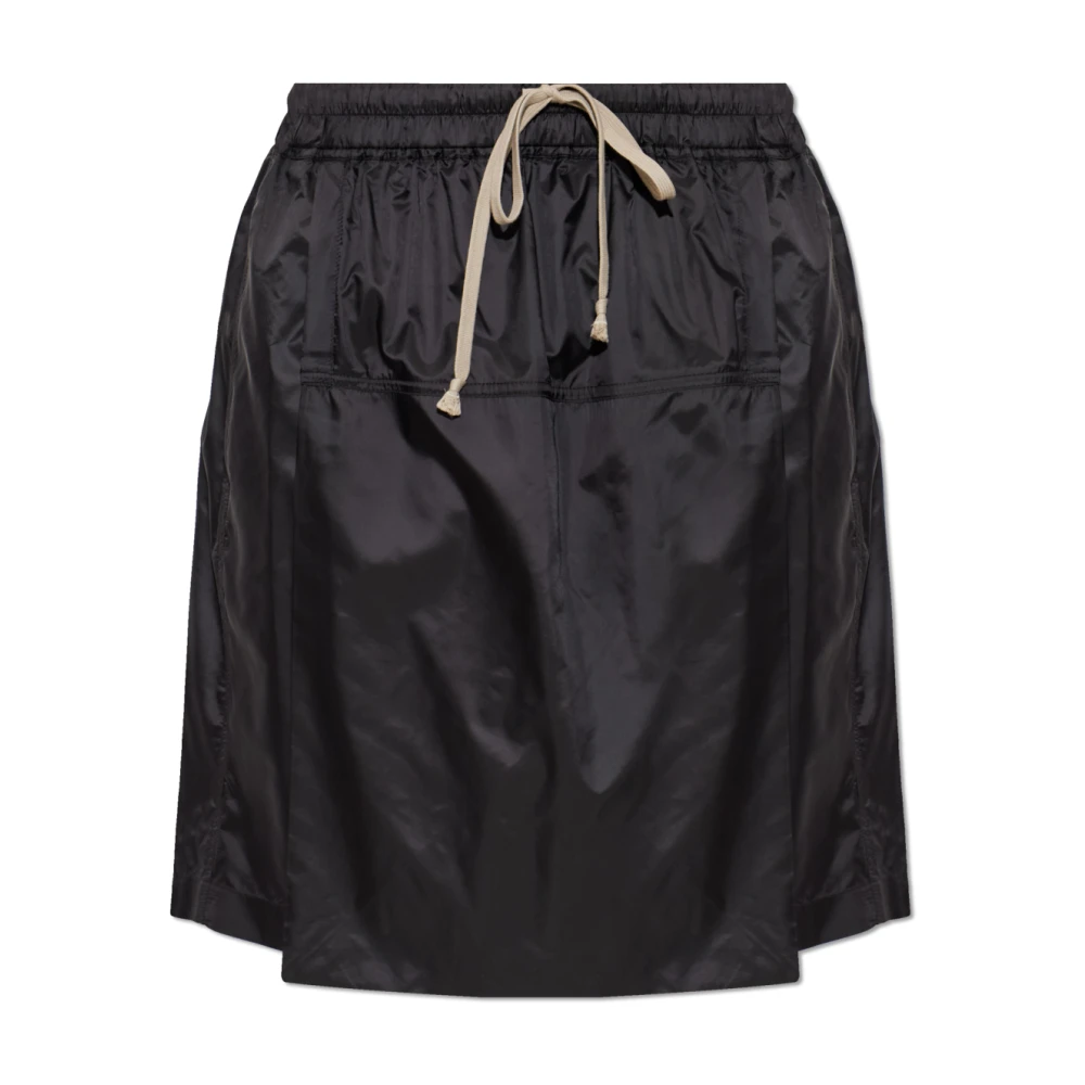 Moncler + Rick Owens Drawstring Midi Kilt Shorts - Shorts Black M - Immagine 5