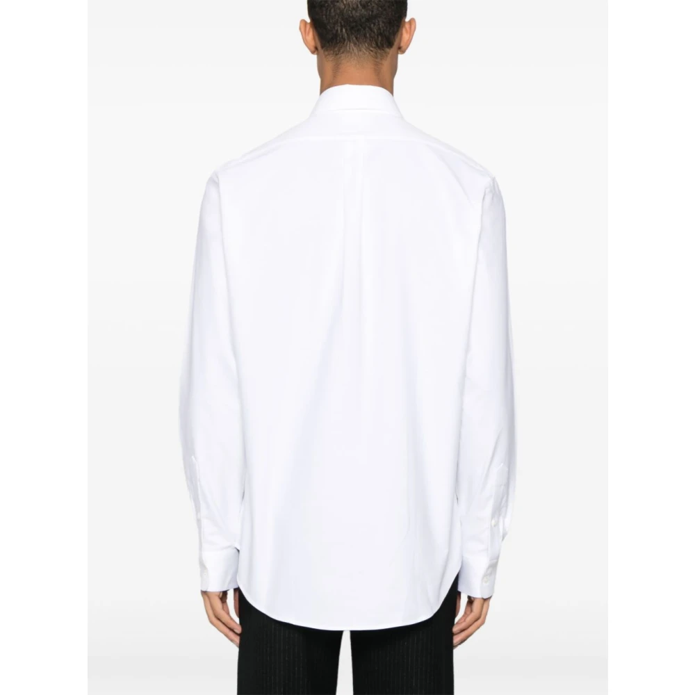 Givenchy Wit overhemd met knopen en afgeronde zoom White Heren