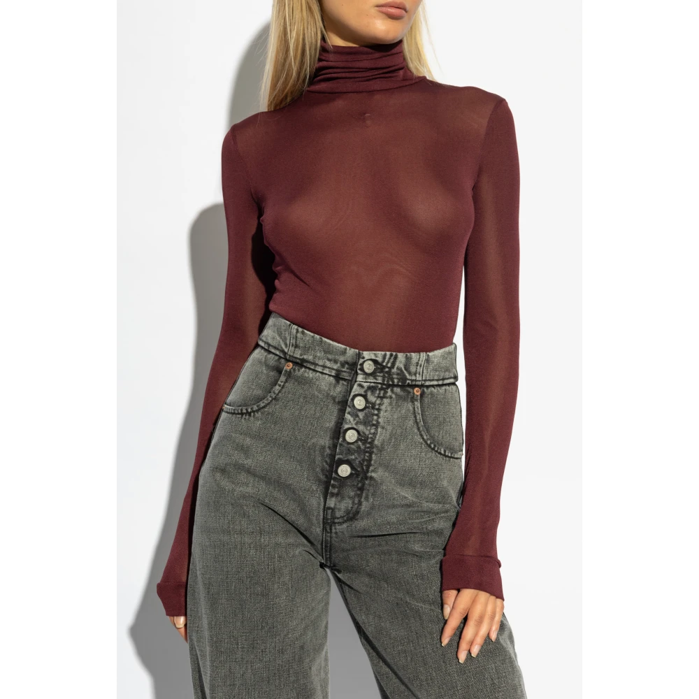 Maison Margiela Logo bodysuit Red Dames