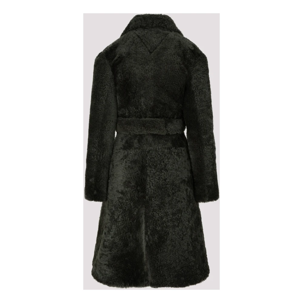 Bottega Veneta Luxe Shearling Teddy Coat Black Dames