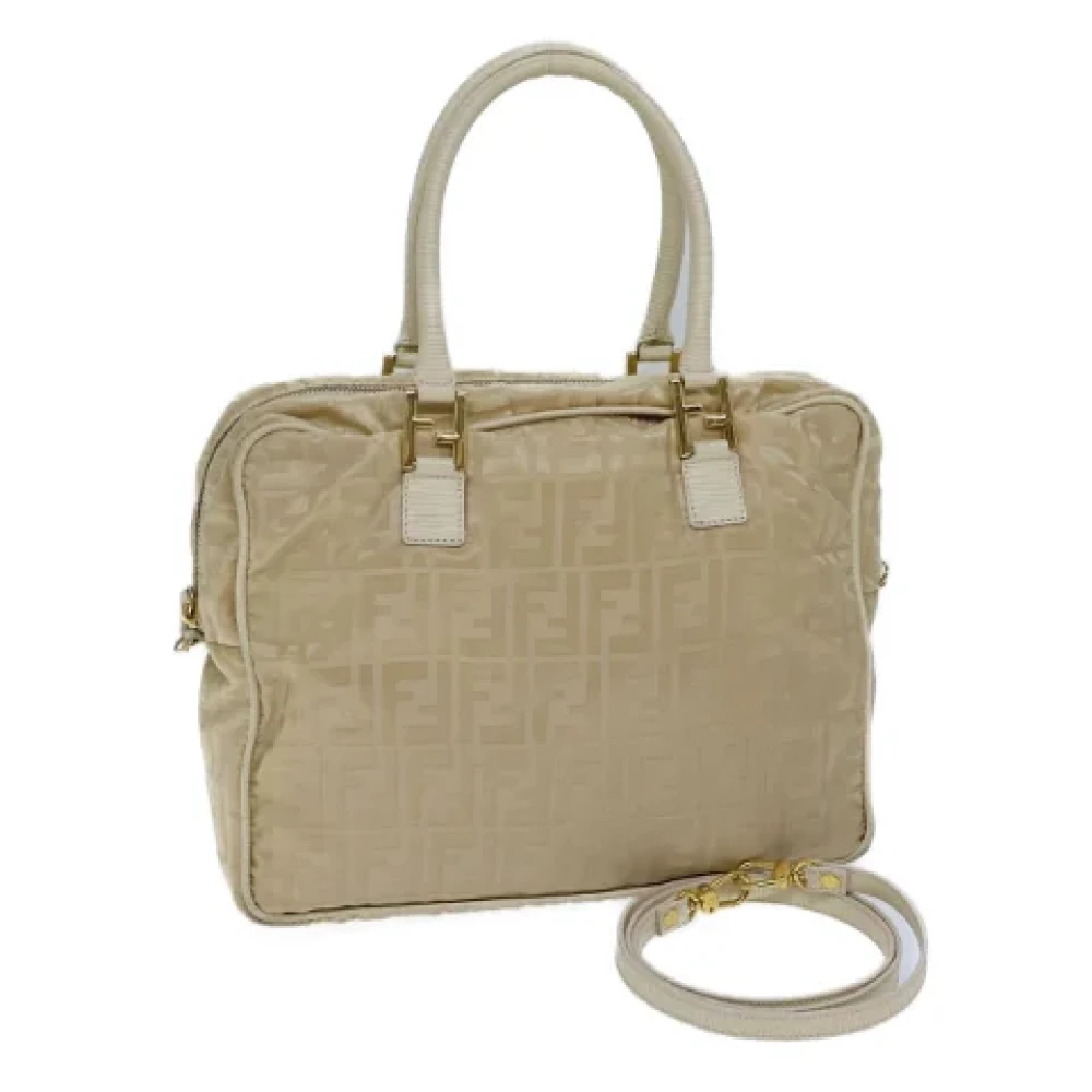Fendi Vintage Pre-owned Nylon fendi-bags Beige Dames