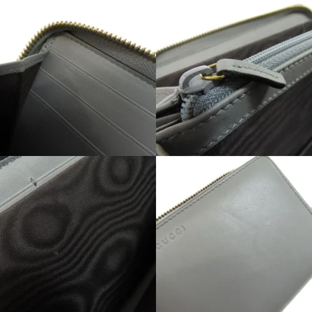 Gucci Vintage Pre-owned Leather wallets Gray Dames