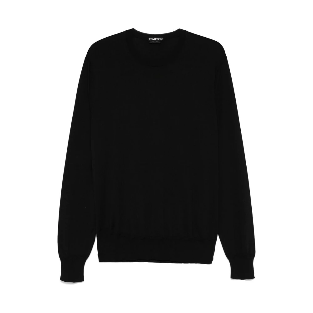 Tom Ford Zwarte Crew Neck Sweater Black Heren