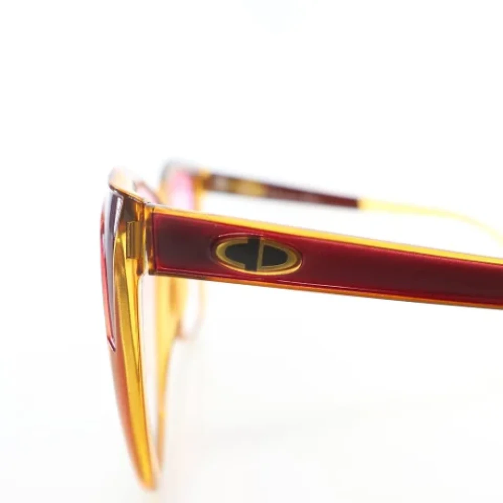 Dior Vintage Pre-owned Plastic sunglasses Orange Dames